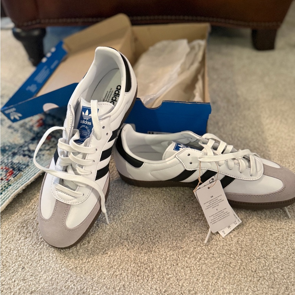 Adidas Men's White, Black, and Gray Sneakers